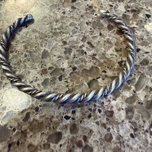 Silver 925 Twisted Rope Style Bracelet.